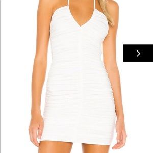 Superdown white mini halter dress